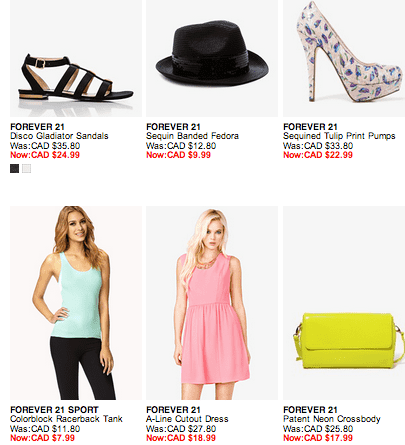 Forever 21 Canada Coupons Forever 21 Coupons: Happy Birthday Canada ...