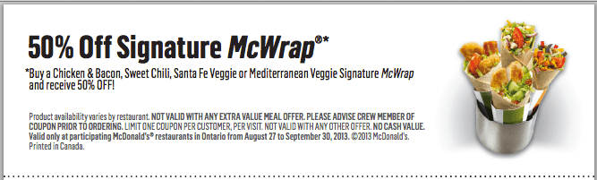 Coupons de mcdonald
