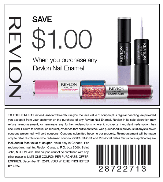 Revlon Canada Printable Coupons Save 1.00 when You Purchase Any
