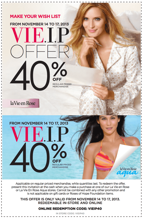 15% Off La Vie en Rose Coupons, Promo Codes, Deals