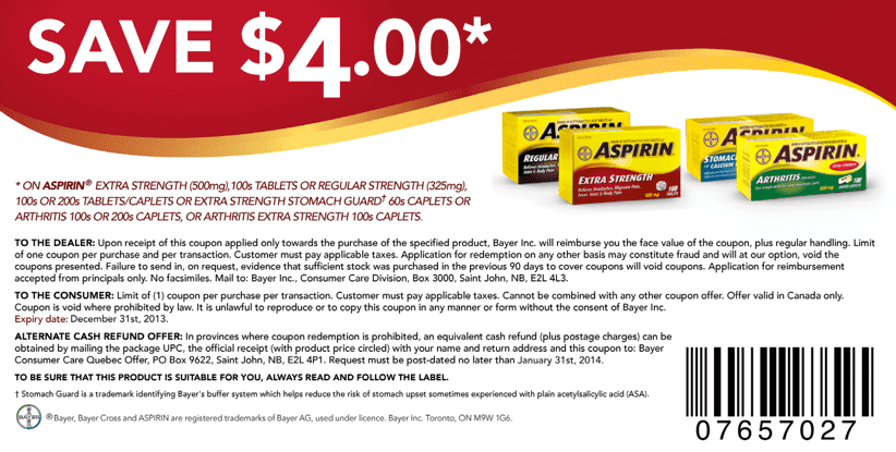 Bayer Aspirin Coupons And Discounts