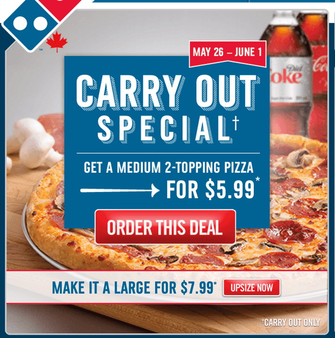 2 medium pizza dominos deal