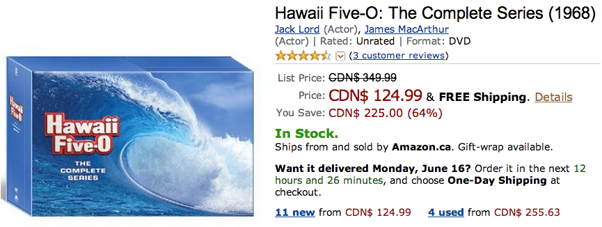 Amazon2 Amazon Canada Offers: Get Hawaii Five O: The Complete Series For $124.99, Save 64% & Get Movies For Under $10 