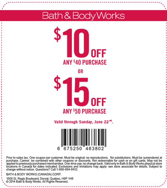 Bath And Body Works Coupon 10 Off 40 Printable