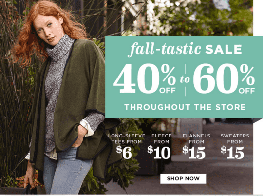 Old Navy Canada Fall-Tastic Sale: Save 40% to 60% Off Throughout The ...