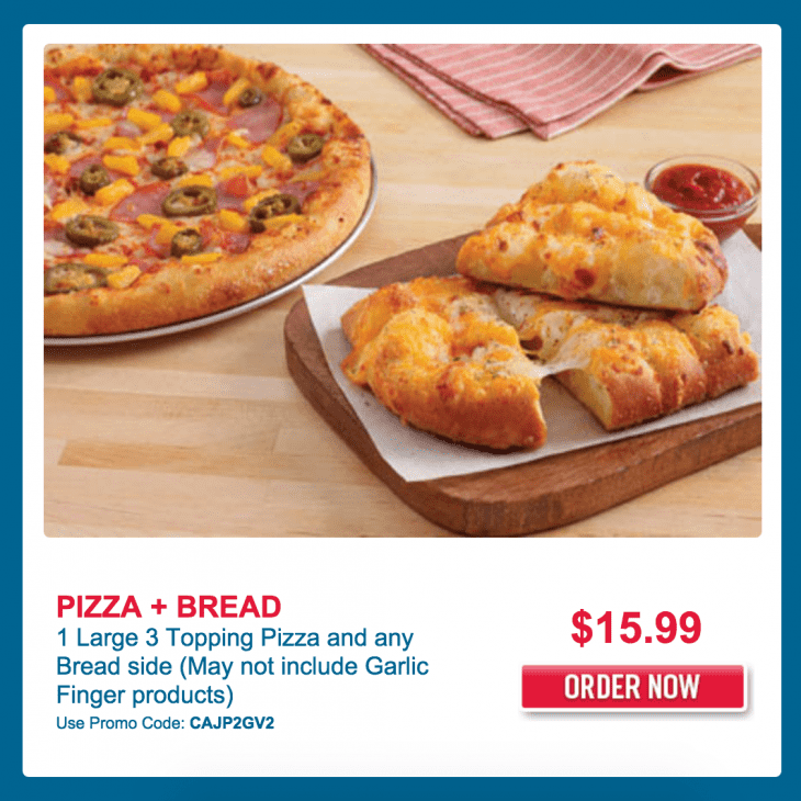 Domino’s Pizza Canada Promo Code Offers Get 1 Large 3 Topping Pizza