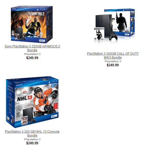 EB Games PS3 Bundles