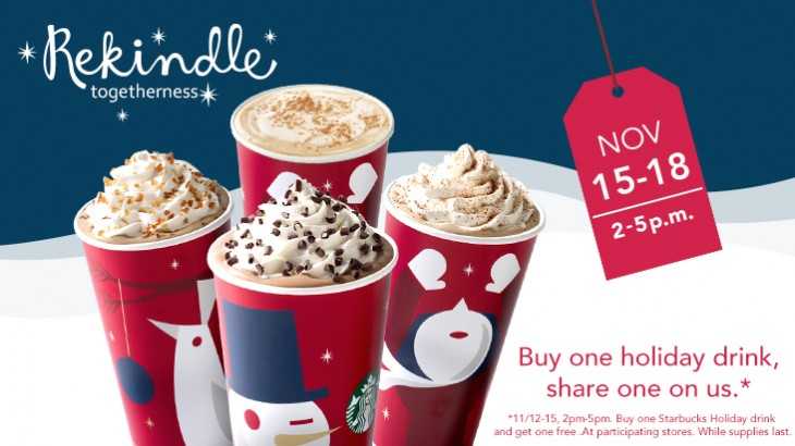 Starbucks: Buy One, Get One Free on Holiday Drinks - Hot Canada Deals ...