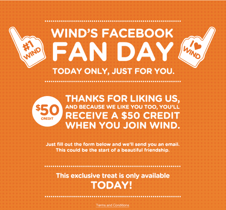 Wind Mobile Facebook Fan Day