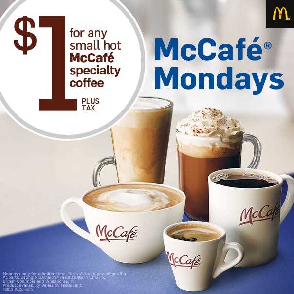 McDonalds MCCafe Mondays