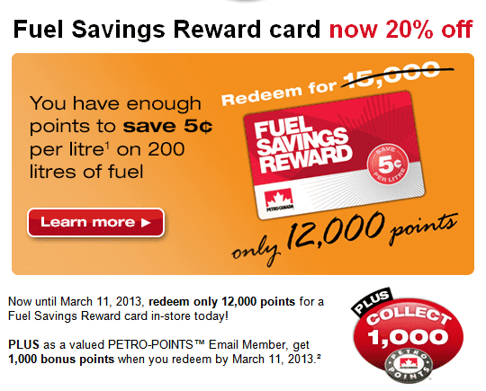 Petro Canada Fuel Savings