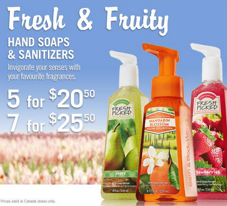 Bath & Body Works Canada Deals: Get 7 For $25.50 Hand Soaps