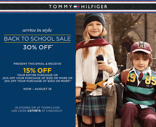 school uniforms by tommy hilfiger coupon
