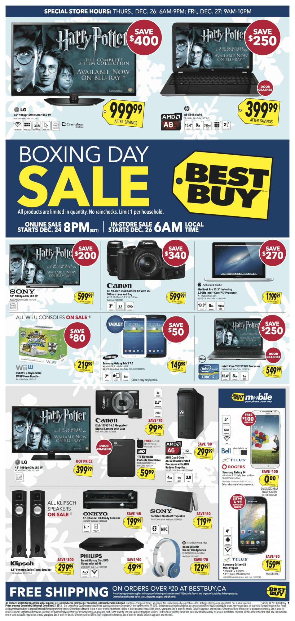 Best Buy Canada Boxing Day Flyer 2013 Hot Canada Deals Hot Canada Deals