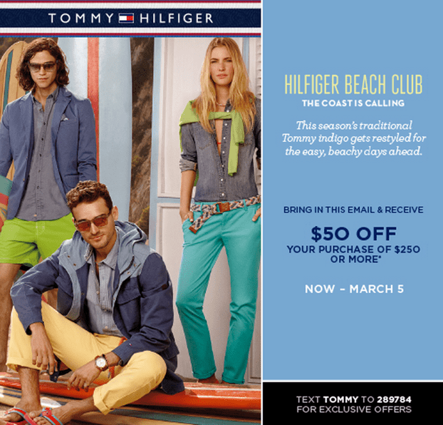 Tommy Hilfiger Canada Spring Coupons Offers: Save $50 On Your Purchase ...