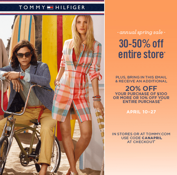 Tommy Hilfiger Canada Annual Spring Sale: Entire Store 30-50% OFF ...