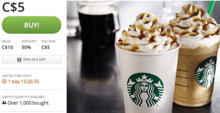 starbucks canada egift