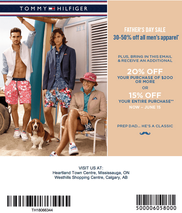 Tommy Hilfiger Canada Father’s Day Sale 30 50 OFF All Men’s