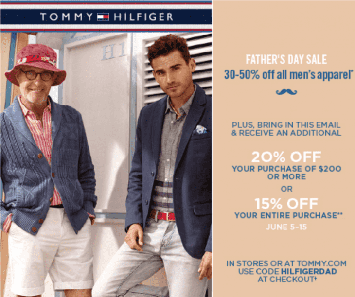 Tommy Hilfiger Canada Father's Day Sale & Coupons Save 30 To 50 Off All Men's Apparel + Extra Tommy Hilfiger Canada Father's Day Sale & Coupons Save 30 To 50 Off All Men's Apparel + Extra