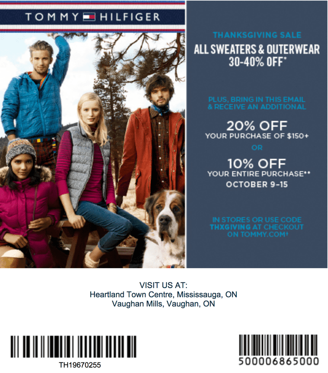 tommy hilfiger outlet coupon usa