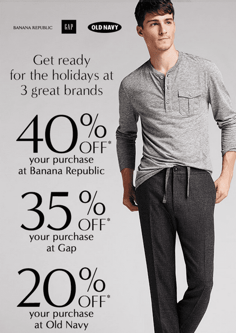 Gap Old Navy Banana Republic Canada Promo Code Sale: Save Up To 40%