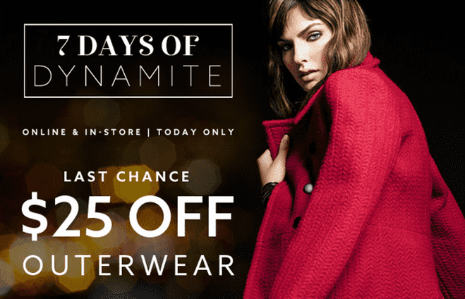 Dynamite Canada Black Friday Pre-Sale: Save $25 On Select Outerwear ...