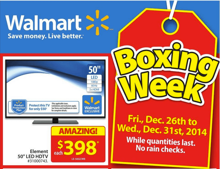 Walmart Canada Boxing Week Deals & Boxing Day 2014 Sale Flyers December