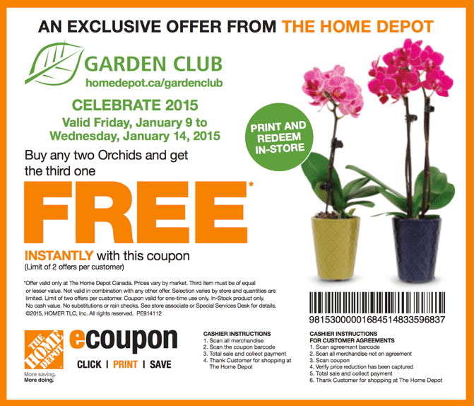 The Home Depot Canada 2015 Garden Club Coupons Buy Any Two