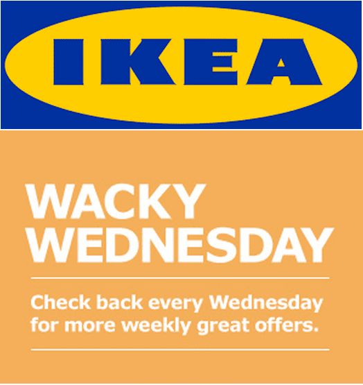 Ikea Wacky Wednesday IKEA Canada Wacky Wednesday Offers For Today, Wednesday, March 25, 2015