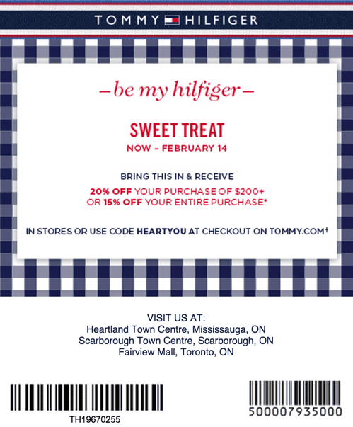 tommy hilfiger newsletter promo code