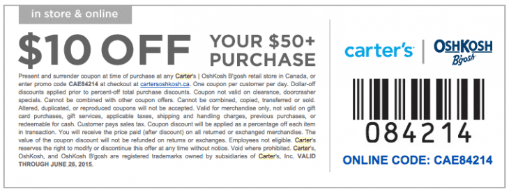 coupons for carter's and oshkosh