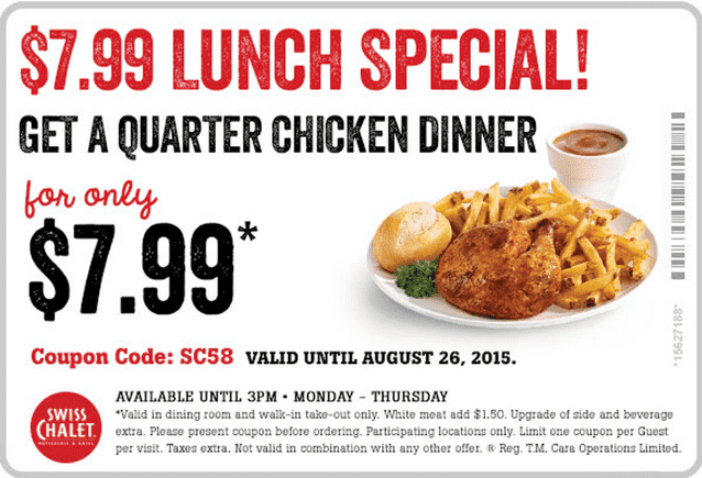 Swiss Chalet Canada Coupons