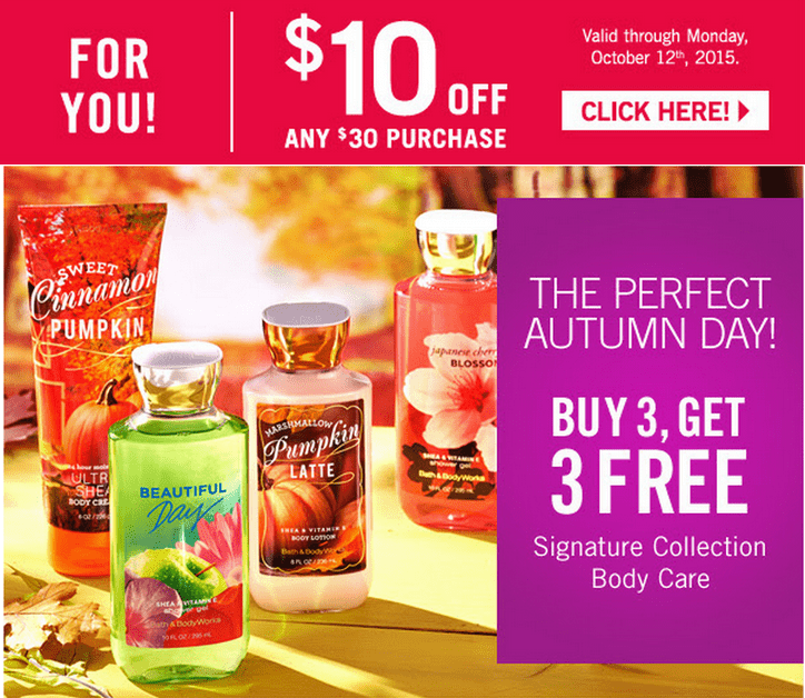 Bath Body Works Canada Offers Coupon Save 10 Off Any 30 Purchase Bath Body Works Canada Offers Coupon Save 10 Off Any 30 Purchase