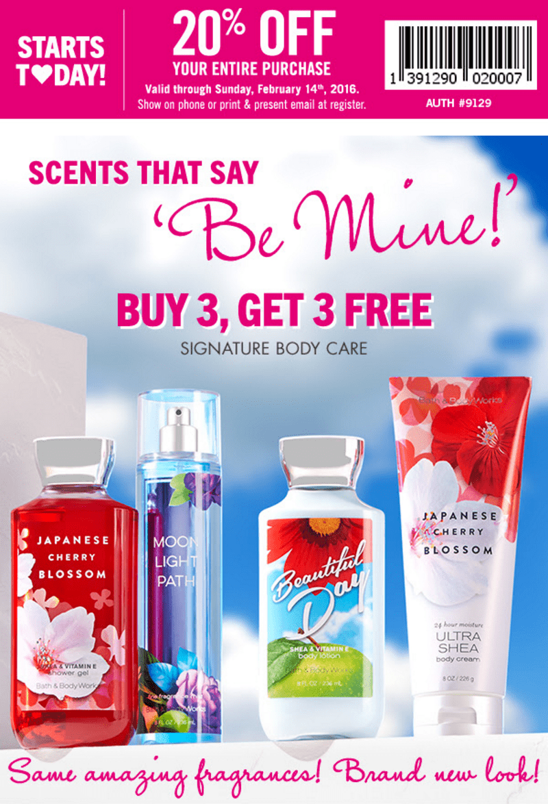 Bath Body Works Canada Coupons Save 20 Off Your Entire Purchase   Bath Body Works 