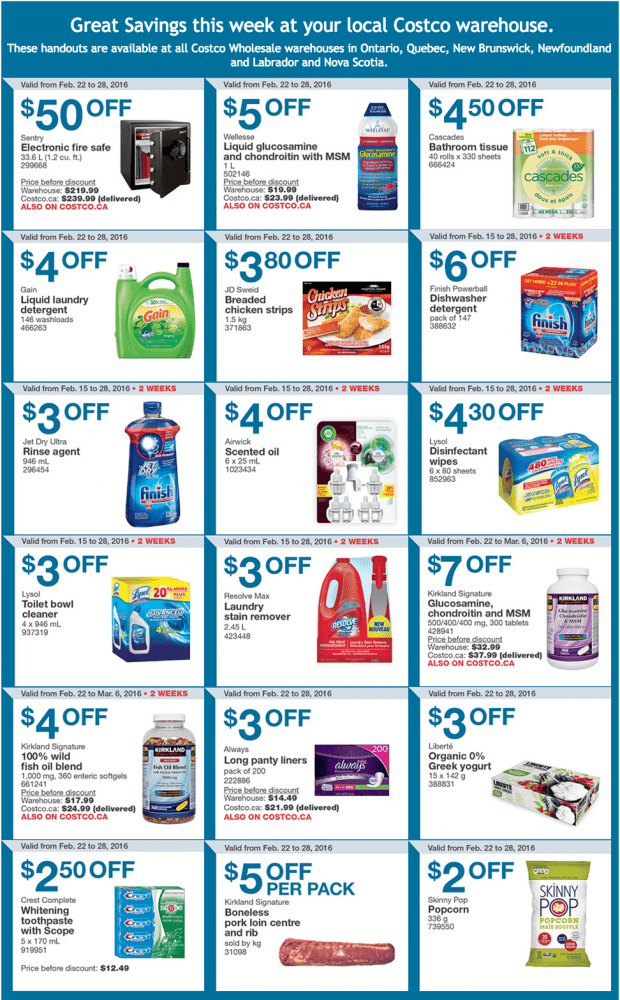 Costco Canada Handouts Coupons Flyers Instant Savings For Ontario
