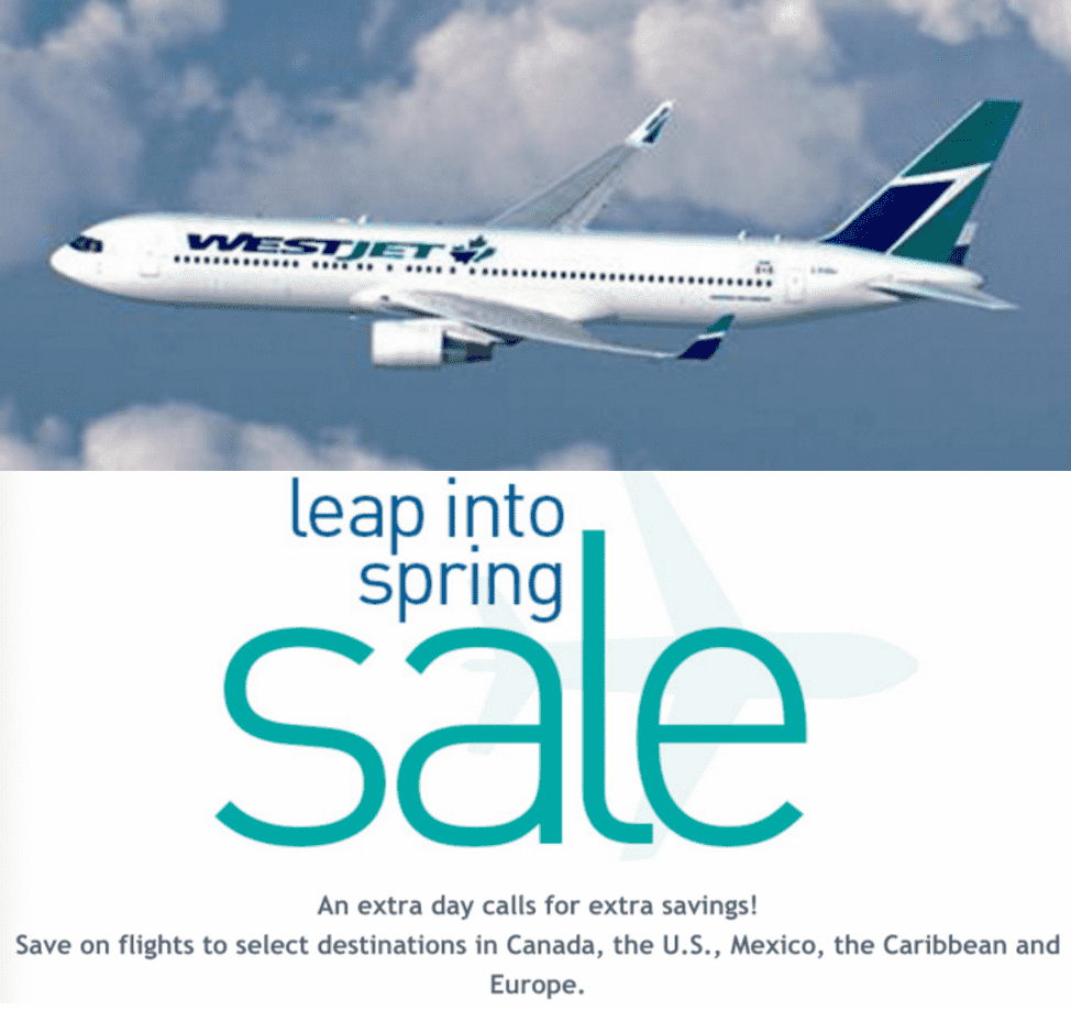 WestJet Leap Into Spring Sale Save on Flights to Canada, U.S., Mexico