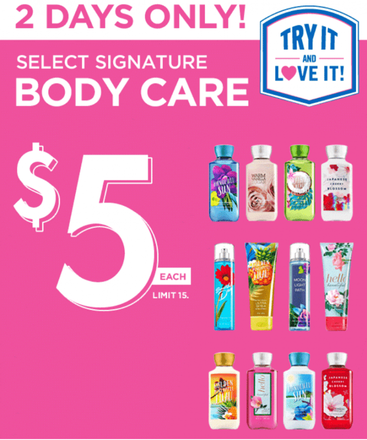 bath and body works deals