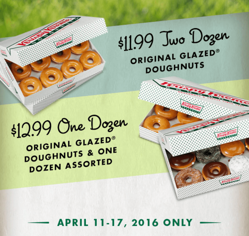 Krispy Kreme Canada Coupons Get 2 Dozen Original for 11.99 + 1 Dozen