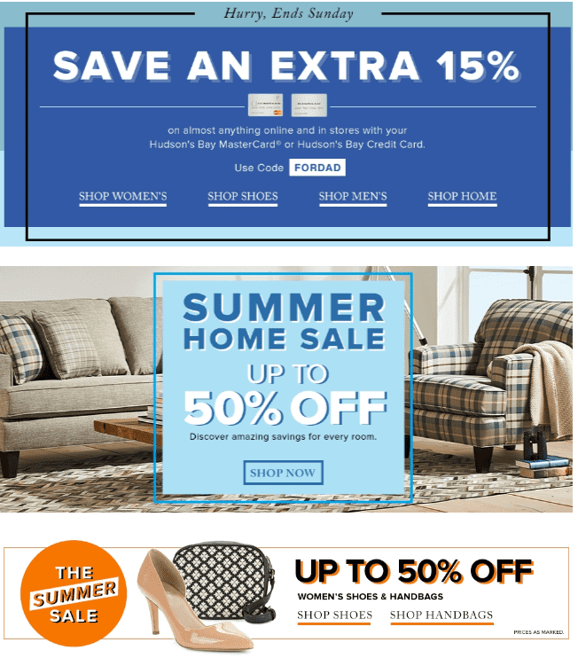 Hudson's Bay Canada Summer Sale: Save Up To 50% Off + Extra 15% with