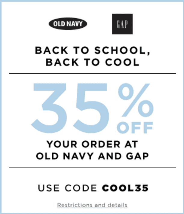 Gap & Old Navy Canada Promo Code Offers: Save 35% Off Your ...