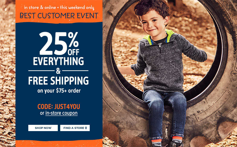 Carter's Oshkosh Canada Offers Save 25 Off Everything & FREE Shipping
