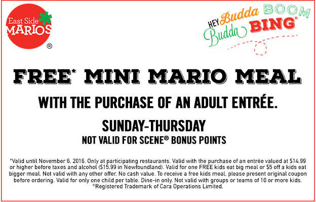 East Side Mario's Coupon