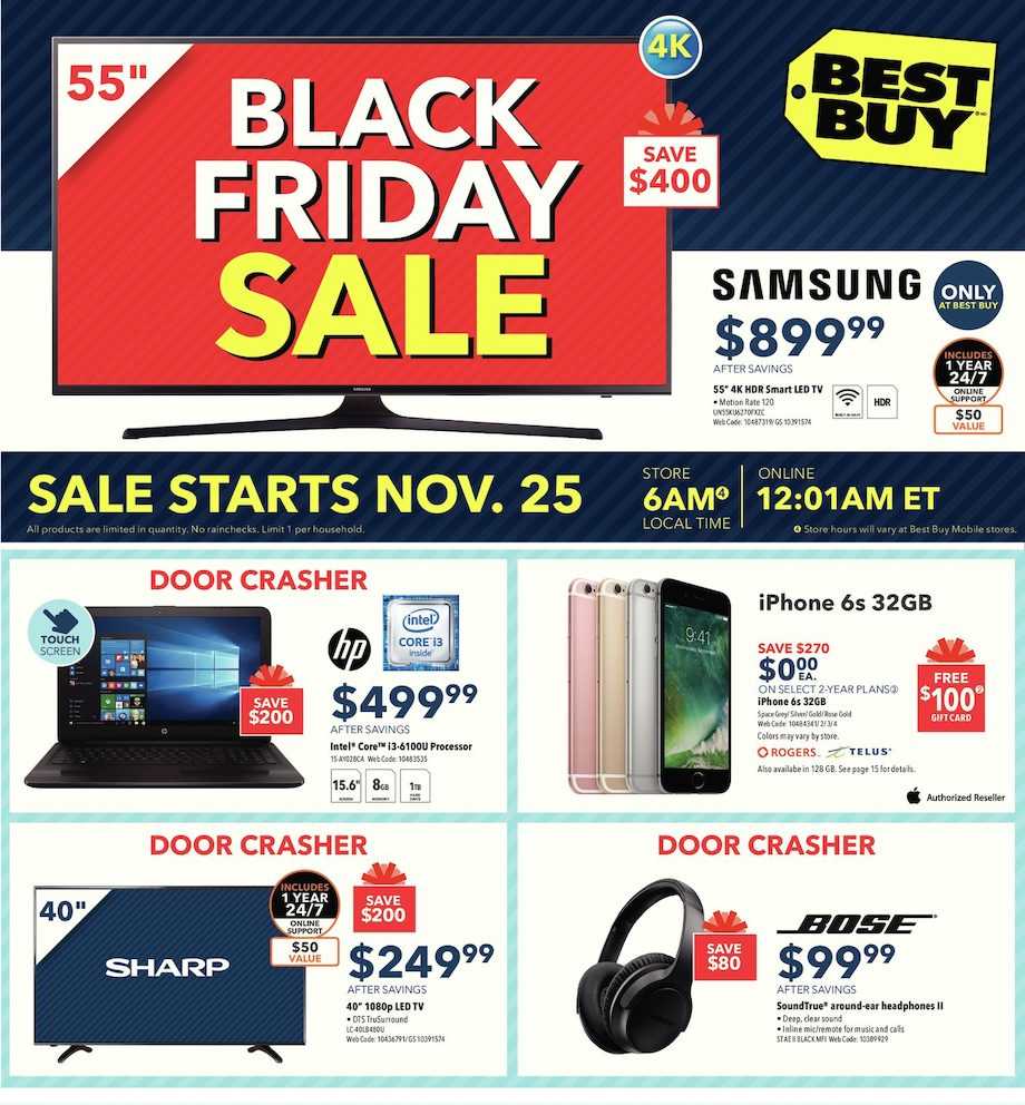 Best Buy Canada Black Friday Flyer Sale Deals 2016/2017 - Hot Canada - What Stores Have Black Friday Sales Beginning Nov 25