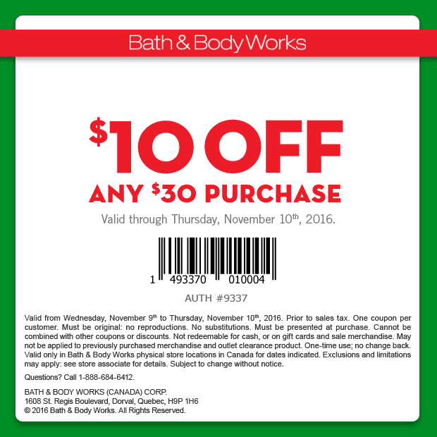 Bathandbodyworks Printable In Store Coupons