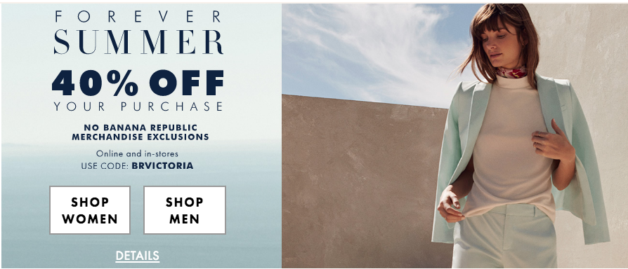 Banana Republic Canada Forever Summer Sale: Save 40 Off Your Entire ...