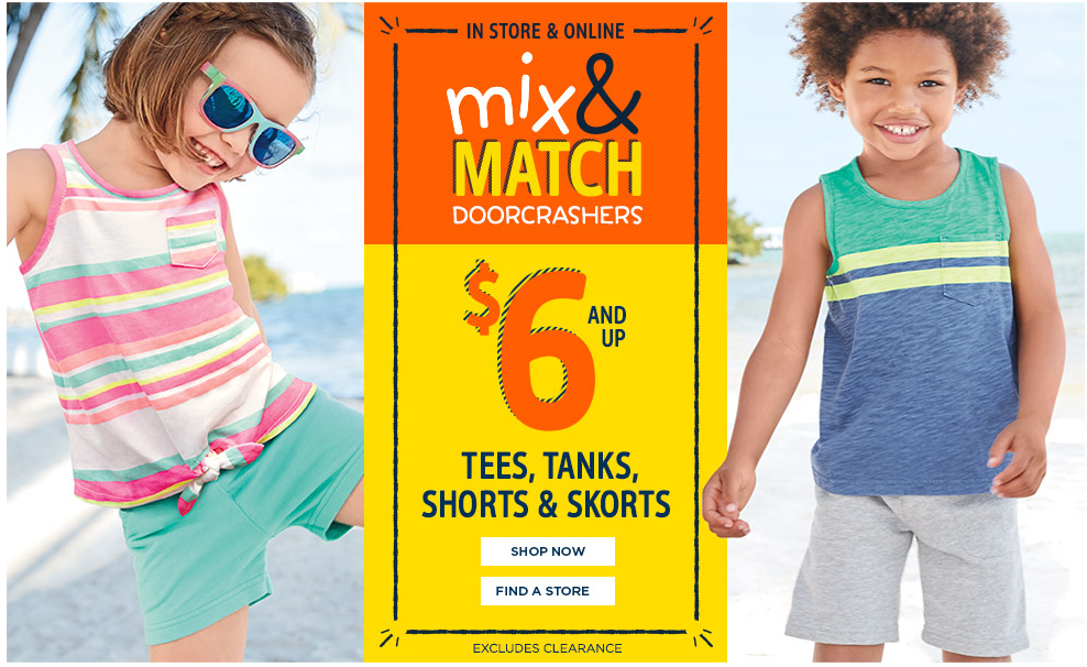 Carter's OshKosh B'gosh Canada Offers Mix & Match + Extra 10 Off With