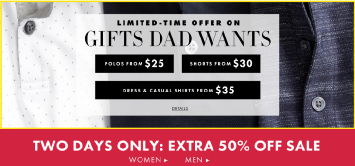 banana republic father's day sale