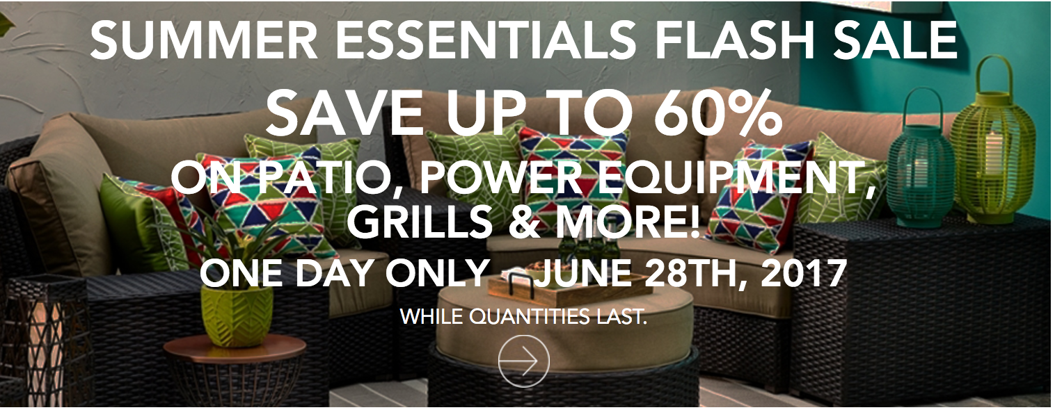 Lowe's Canada Summer Essentials One Day Flash Sale Save up to 60 on
