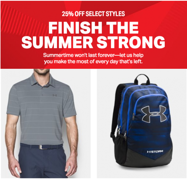 Under Armour Canada Summer Sale Save 25 off Select Styles Hot