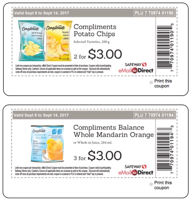 Safeway, Sobeys Canada Weekly Coupons Compliments Balance